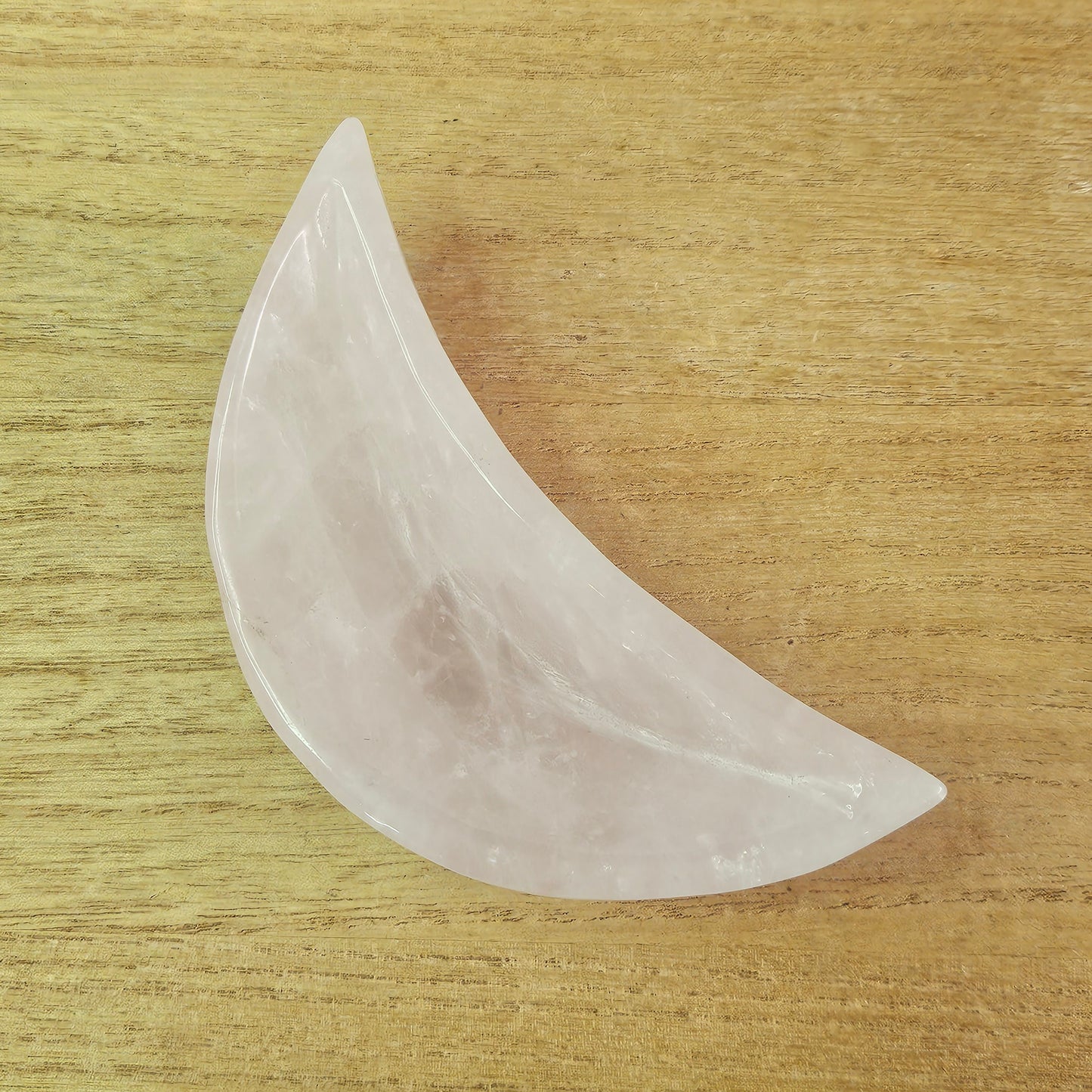 Rose Quartz Moon Trinket Bowl.