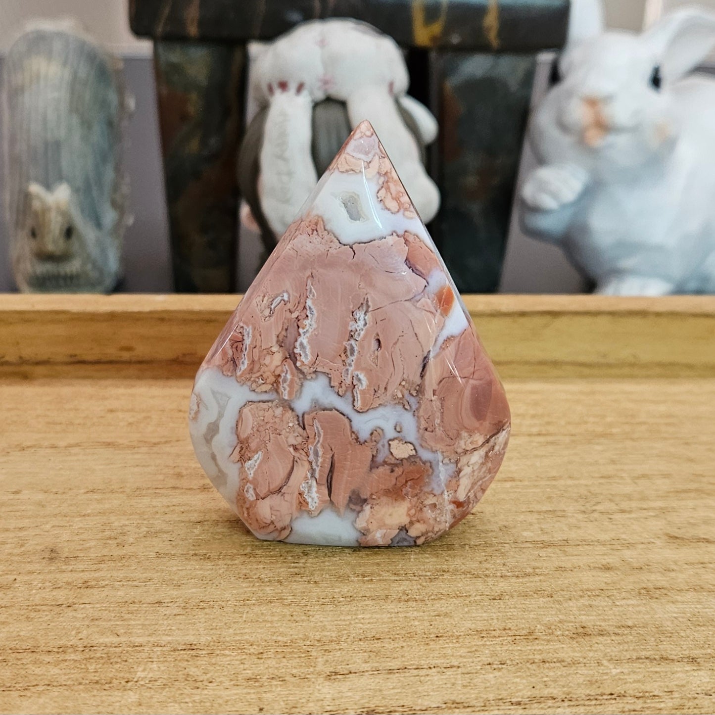 Pink Cotton Candy Agate Flame.