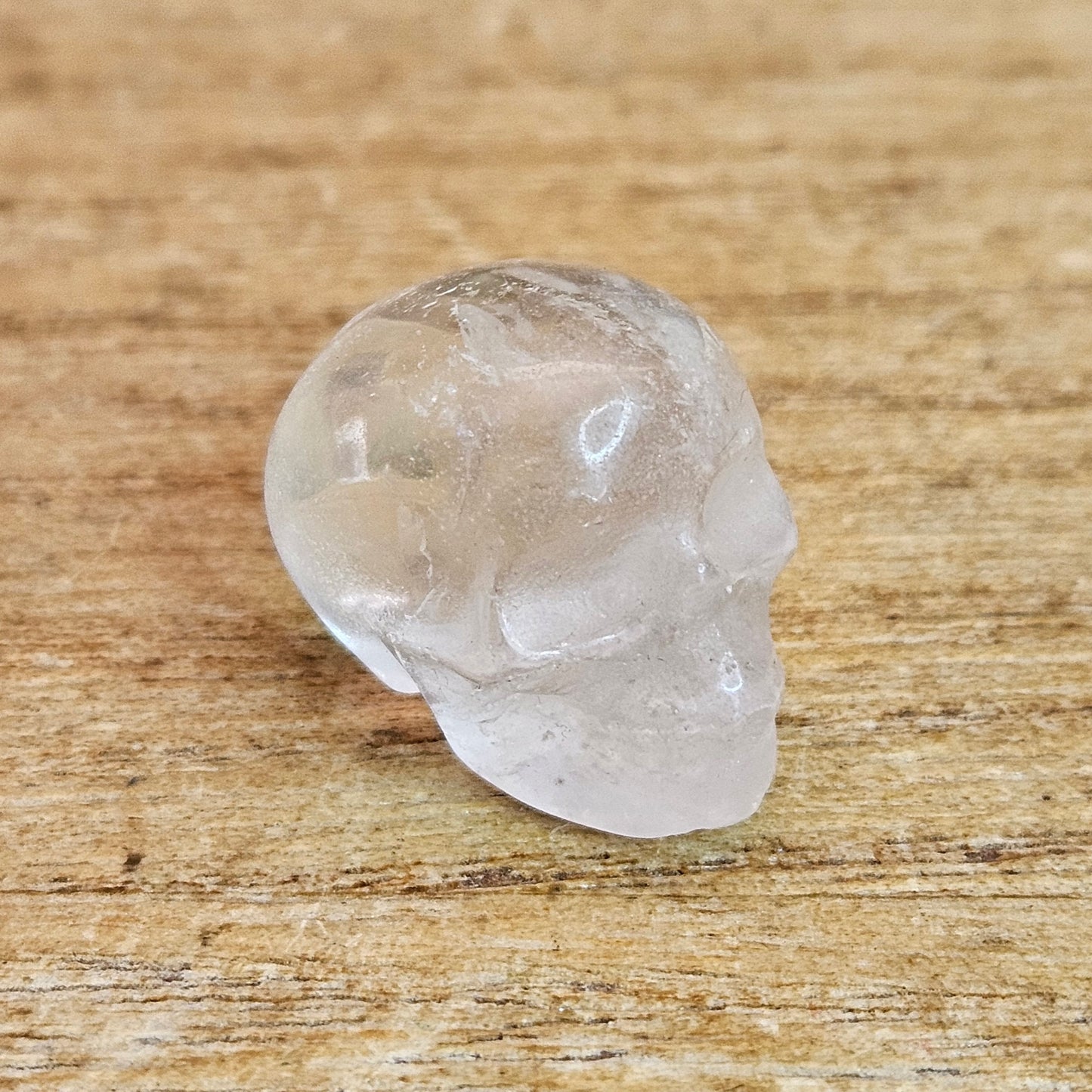 Clear Quartz Skull Miniature Carving.