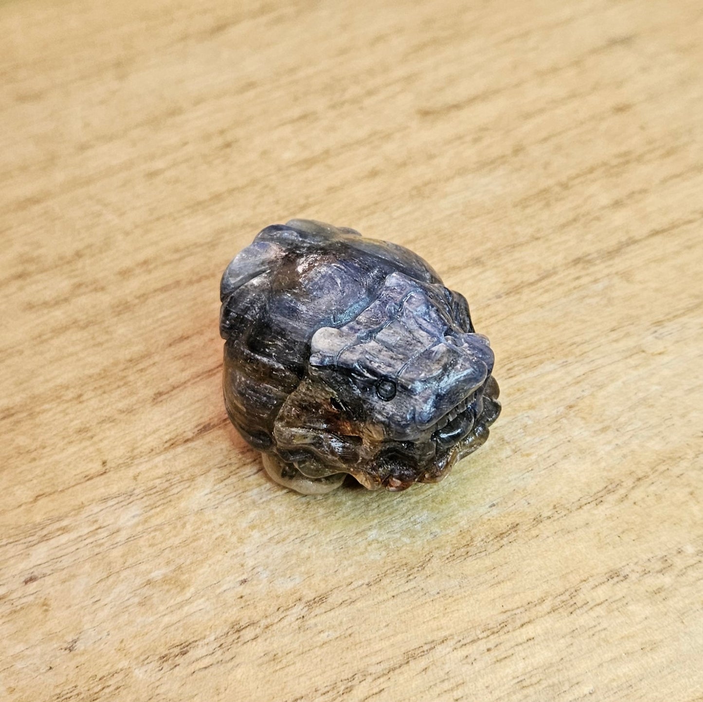 Blue Kyanite LongGui Carving.