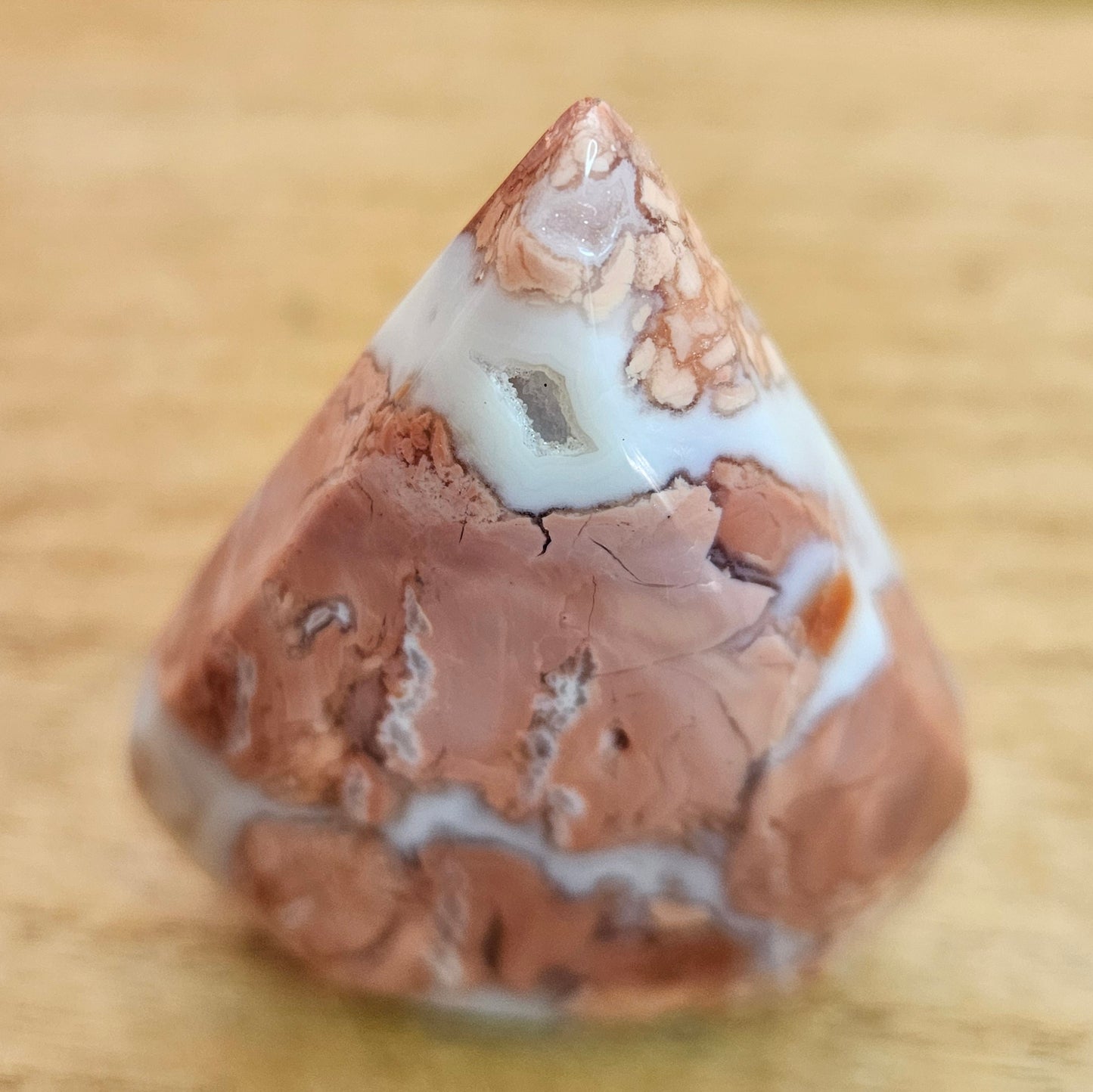 Pink Cotton Candy Agate Flame.