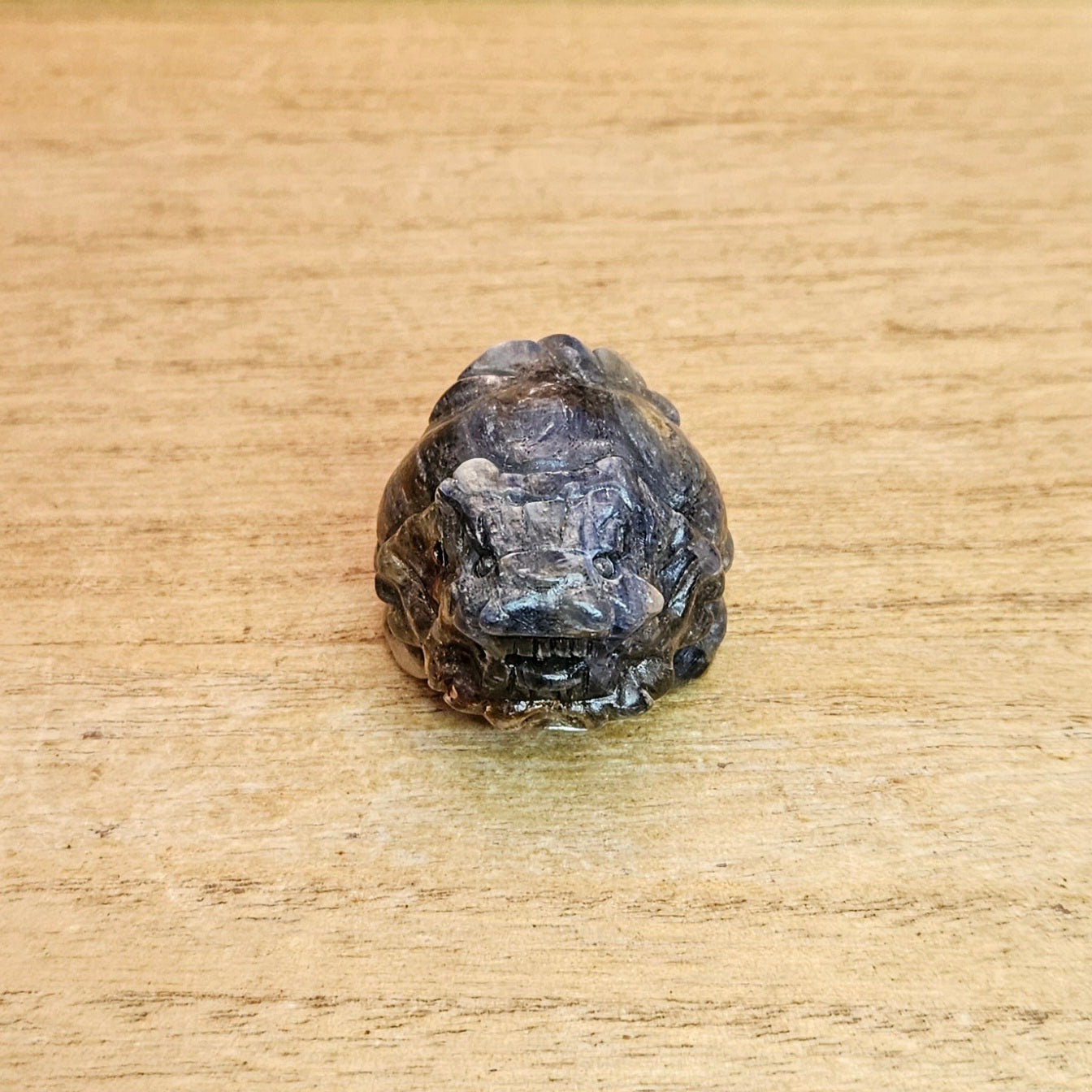 Blue Kyanite LongGui Carving.