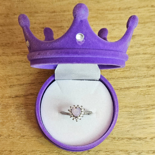 Scorolite Heart Silver Band Adjustable Ring.