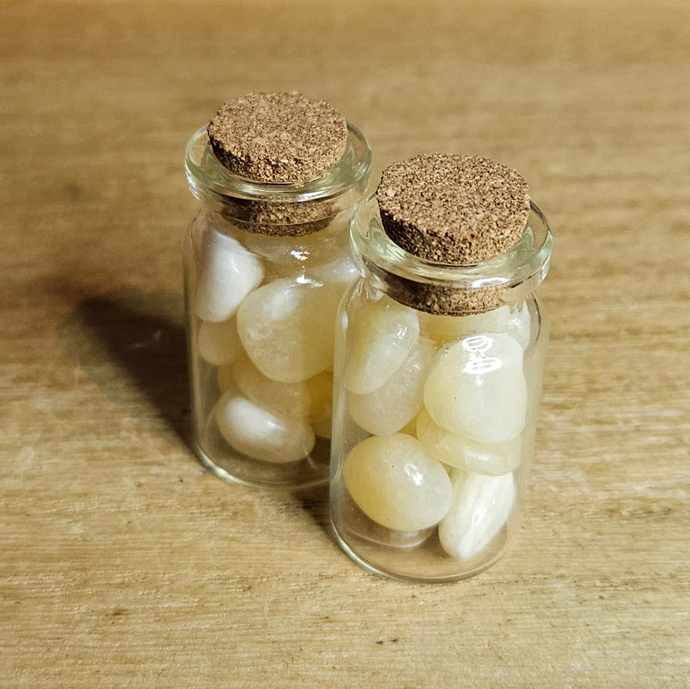 Yellow Calcite Crystal Chip Jar.