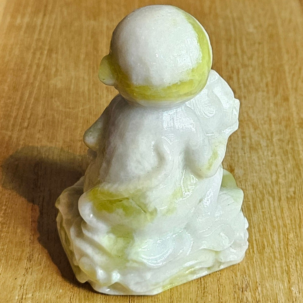 Lemon Jade Monkey Carving.