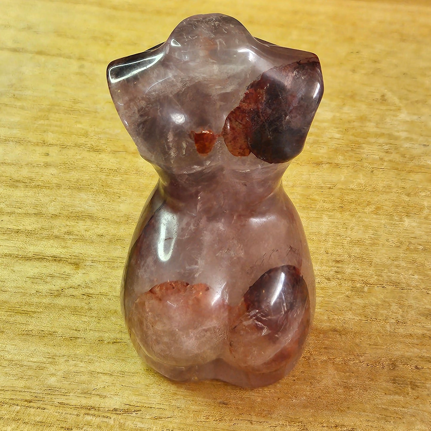 Fire Quartz Lady Body Carving.