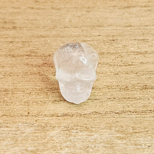 Clear Quartz Skull Miniature Carving.