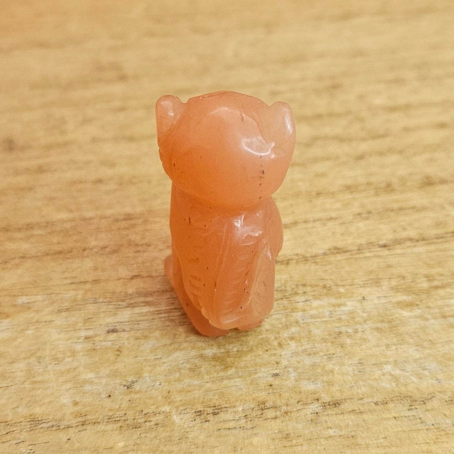 Peach Aventurine Monkey Hand Carving.