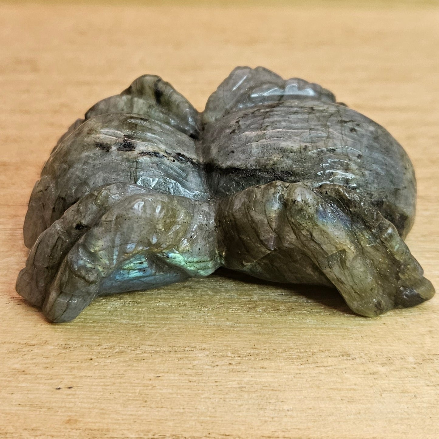 Labradorite Spider Carving.