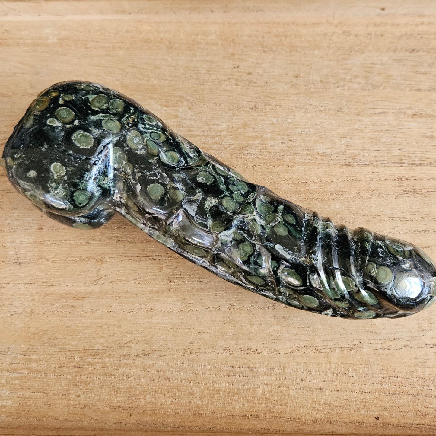 Kambaba Jasper Cock Carving.