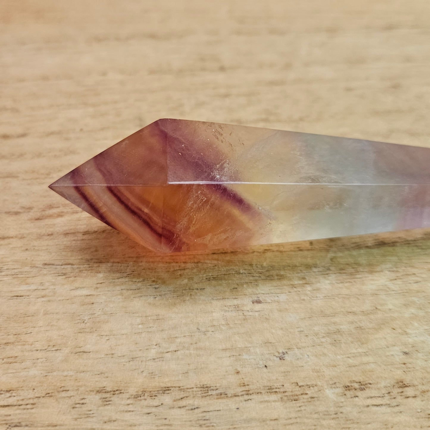 Rainbow Fluorite Wand & Stand.