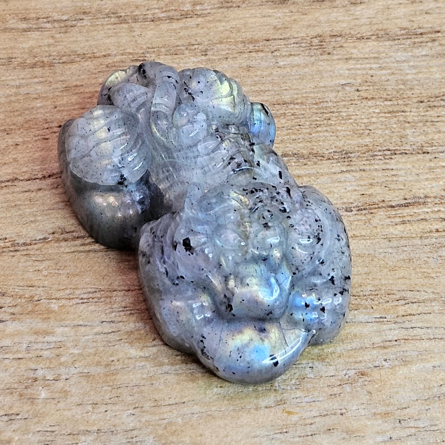 Sunset Labradorite Tiger Flat Carving.