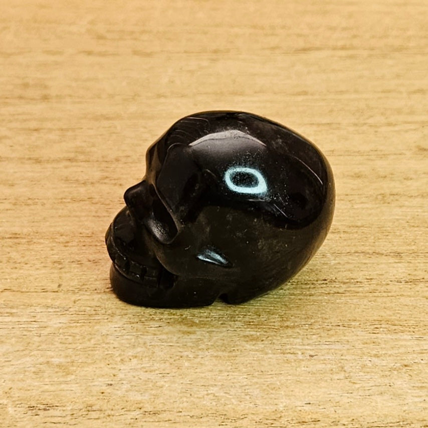 Obsidian Skull Carving.