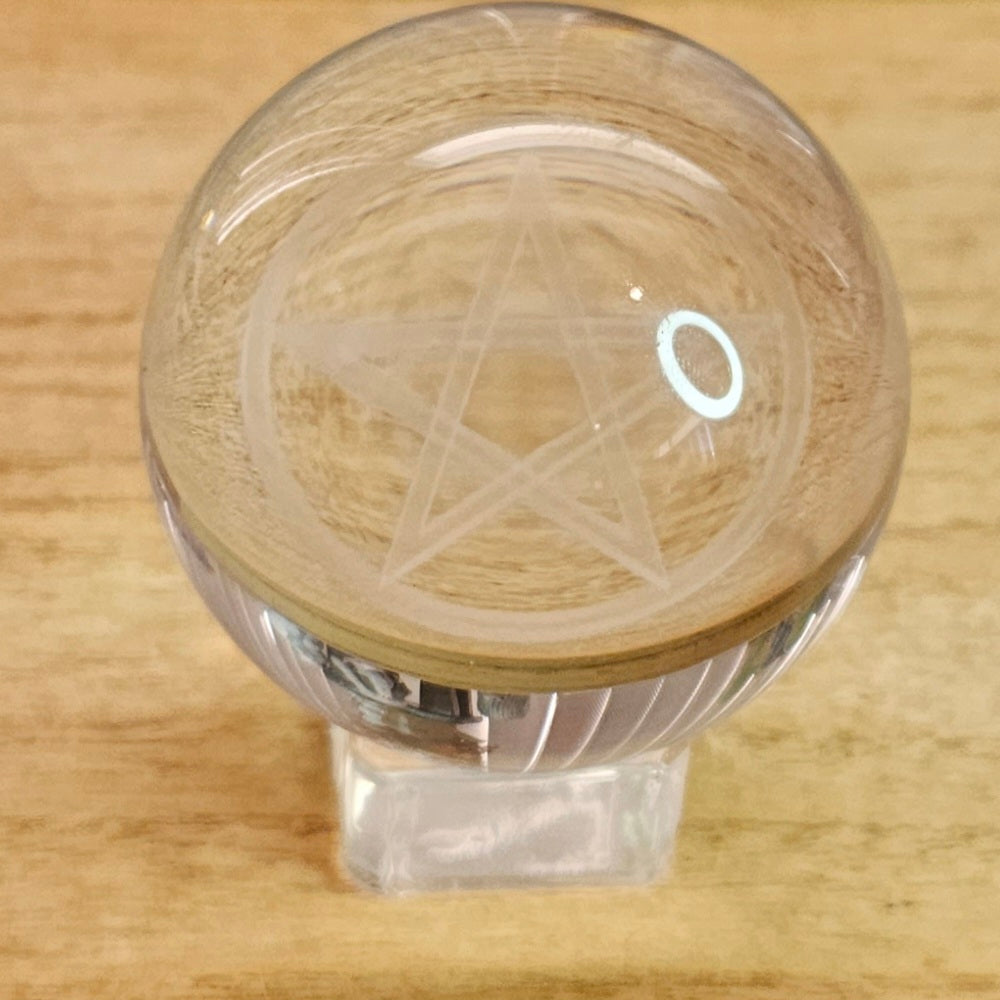 Pentagram Glass Sphere.