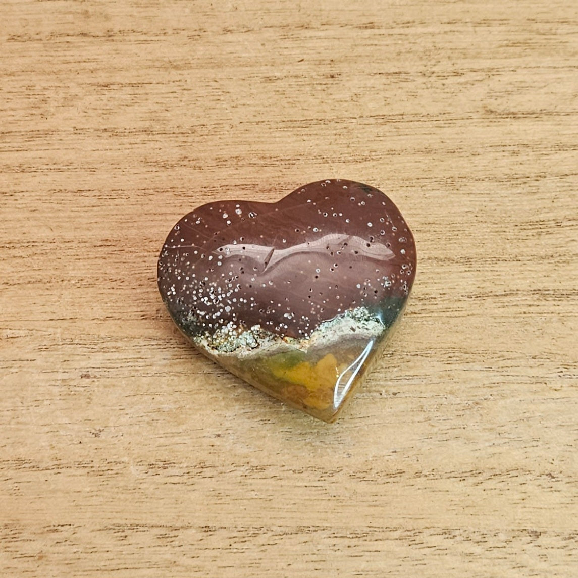 Fancy Jasper Heart Carving.