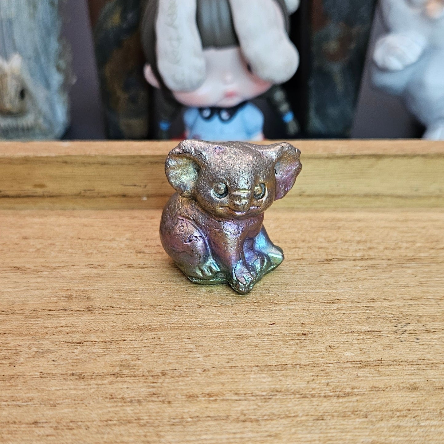 Bismuth Koala Smelted Carving.