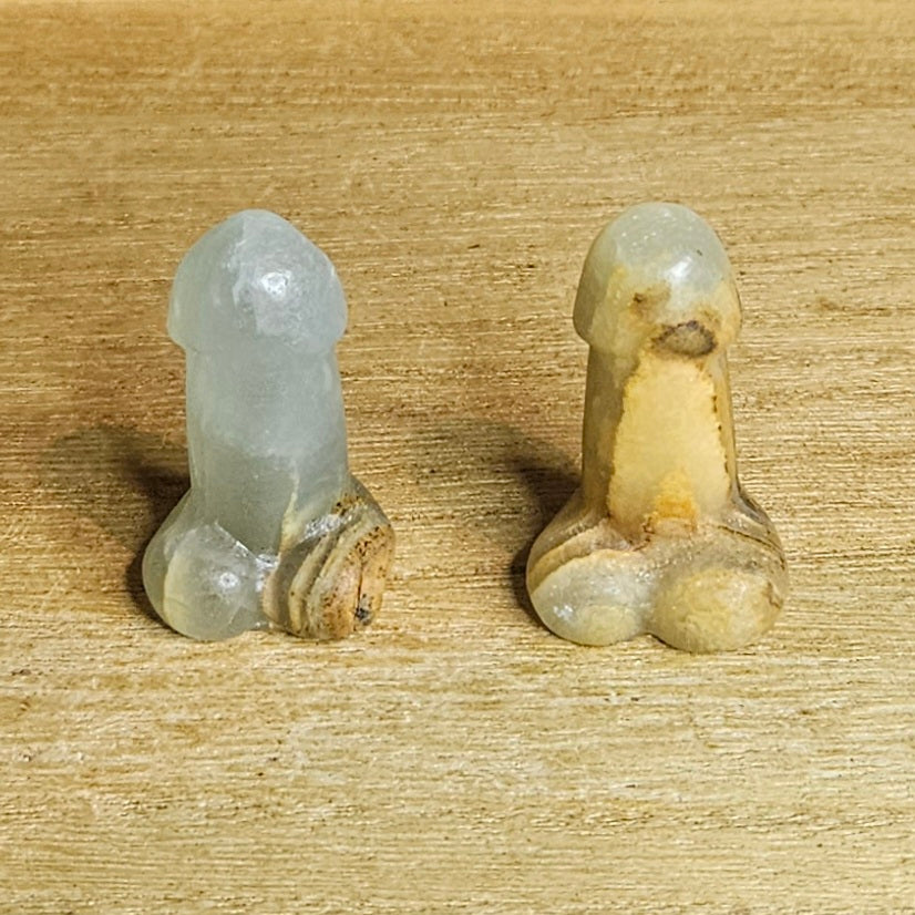 Blue Onyx Willy Carving. *Sold Separately*