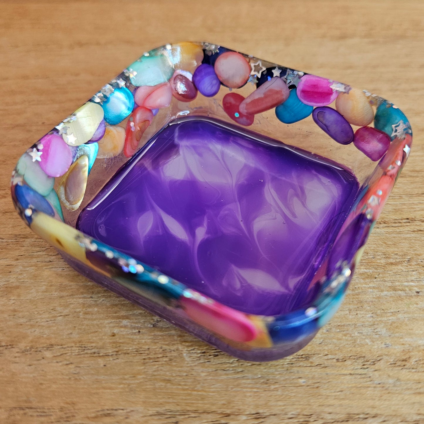 Rainbow Shell Trinket Dish.