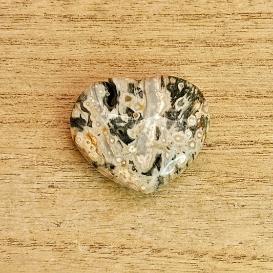 Ocean Jasper Heart Carving.