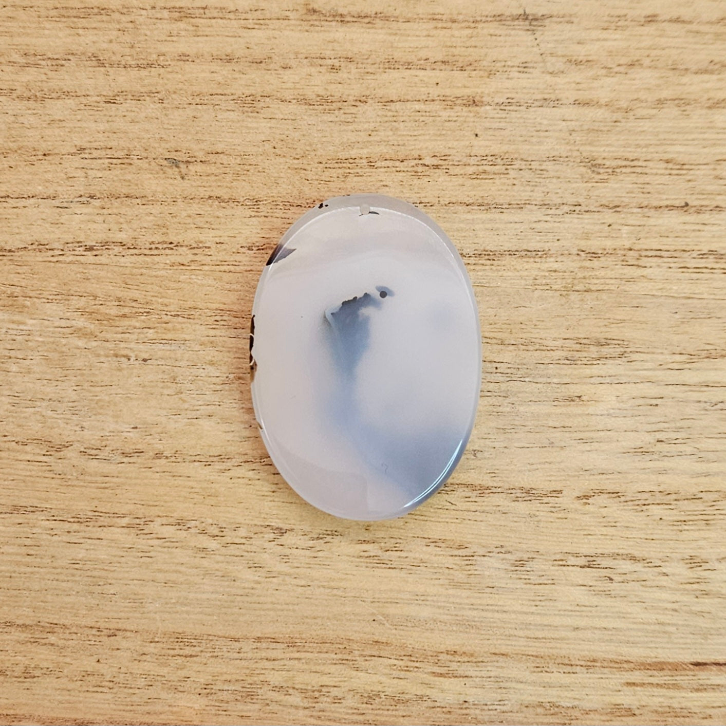 Dendritic Agate Oval Cabochon. *Pre Drilled*.