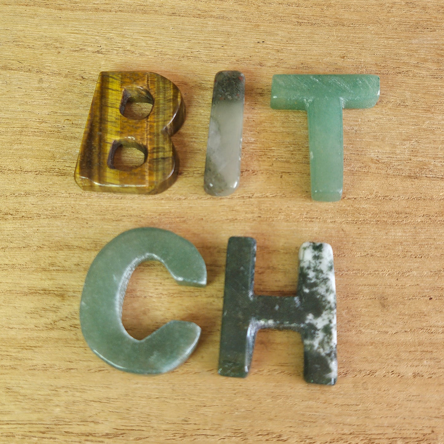 Bitch Set of Crystal Letters.