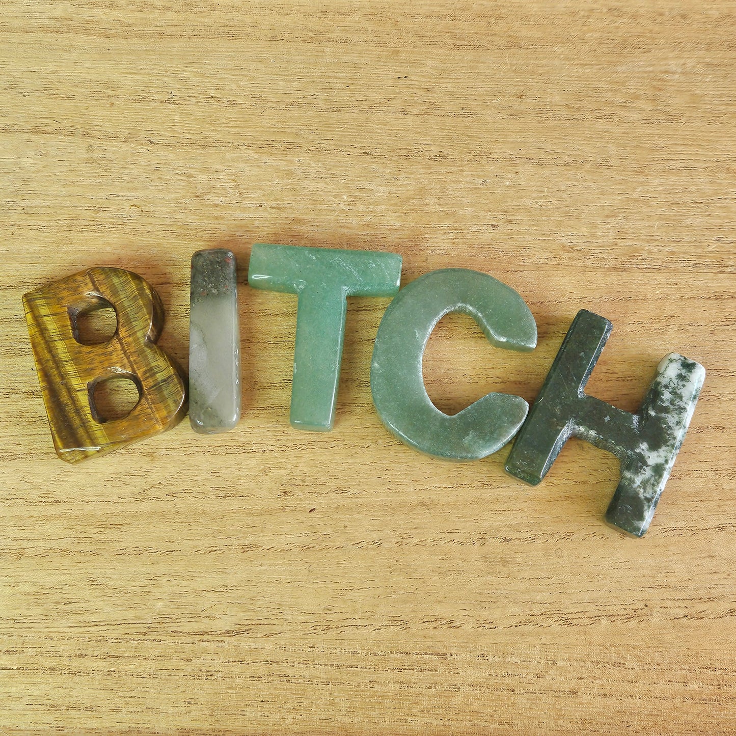 Bitch Set of Crystal Letters.