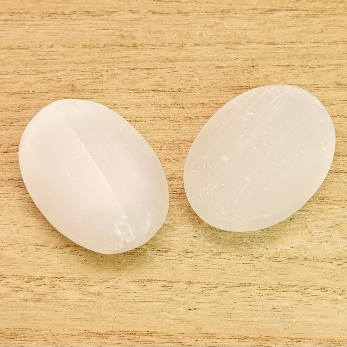 Selenite Palmstone. *Sold Separately*