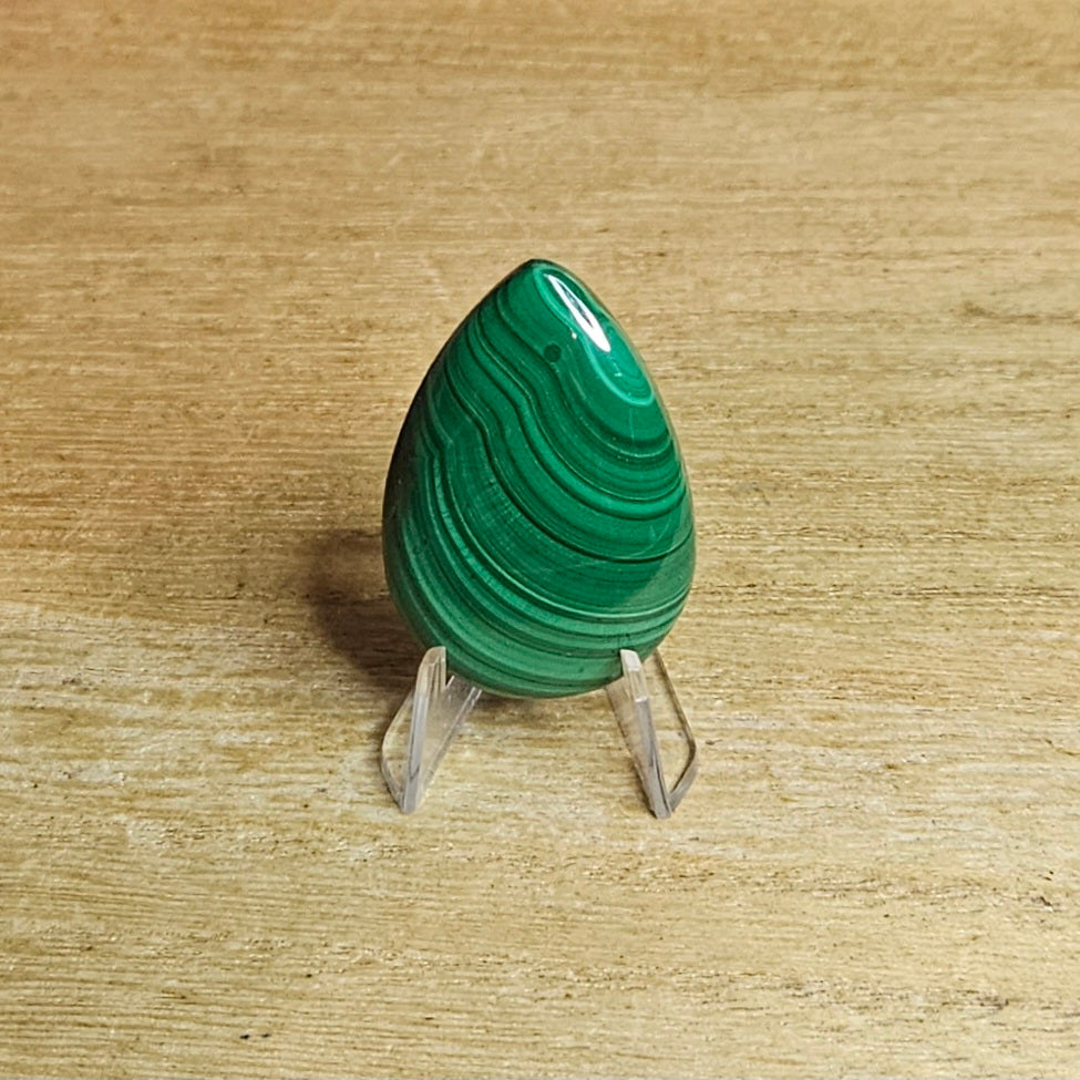 Malachite Tear-drop Cabochon.