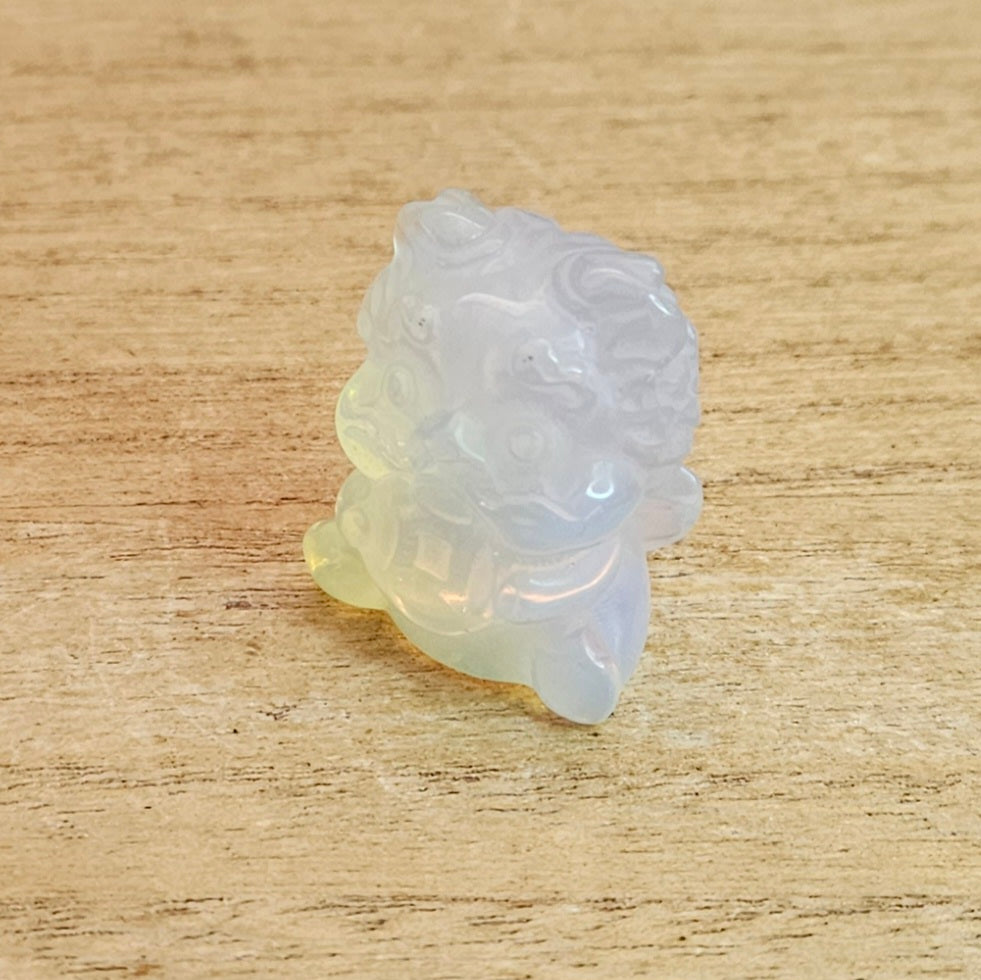 Opalite Money Monster Carving.