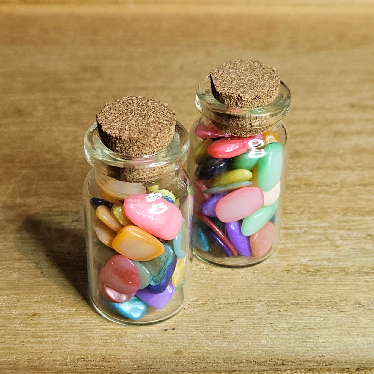 Rainbow Dyed Shell Chip Jar.