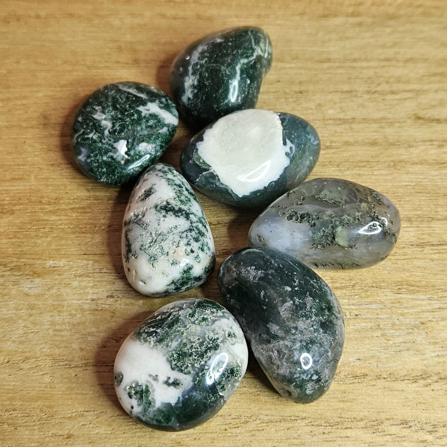 Moss Agate Tumble.