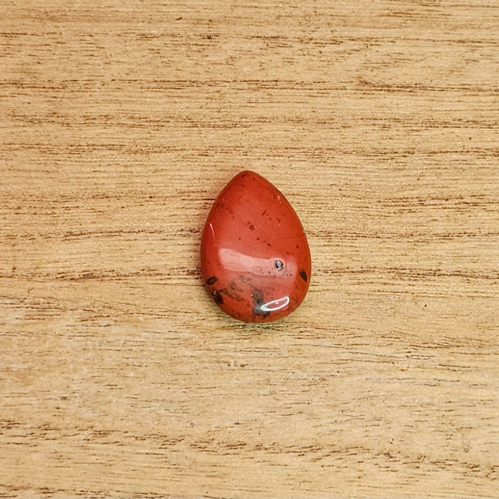 Red Jasper Tear-drop Cabochon.