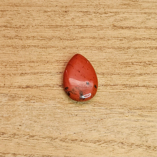 Red Jasper Tear-drop Cabochon.