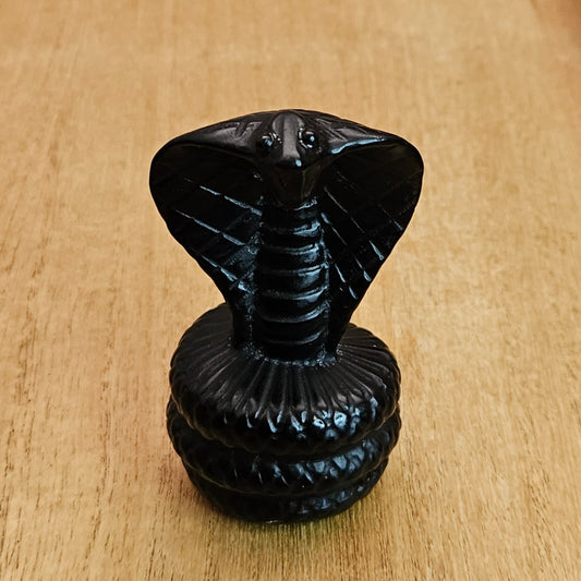 Obsidian Cobra Carving.