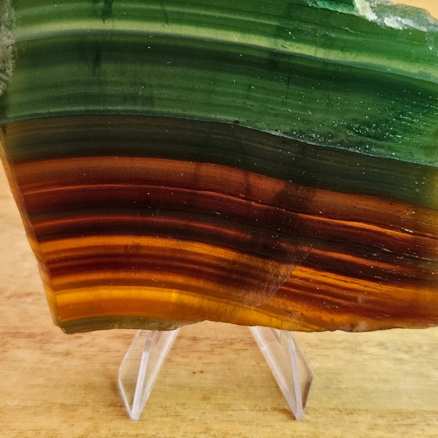 Banded Rainbow Fluorite Slab.