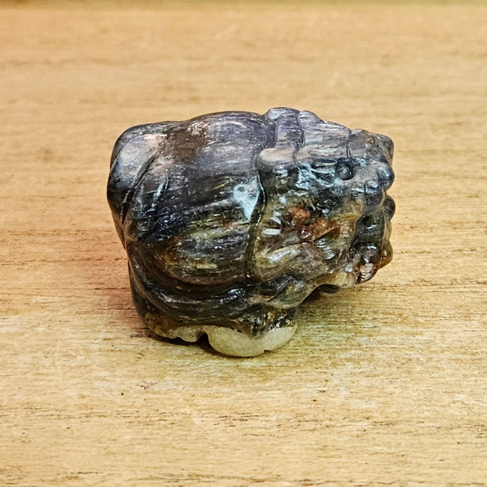 Blue Kyanite LongGui Carving.