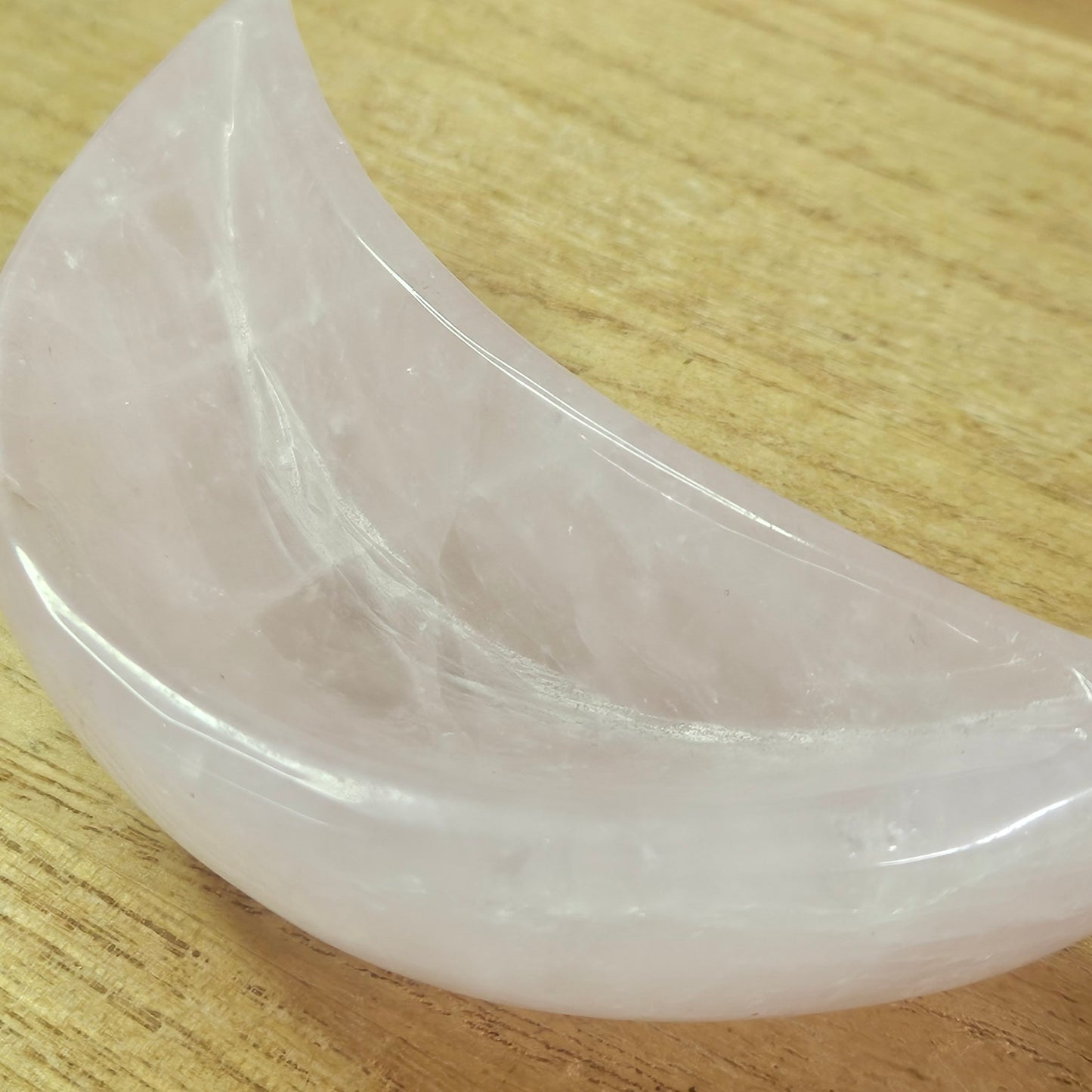 Rose Quartz Moon Trinket Bowl.