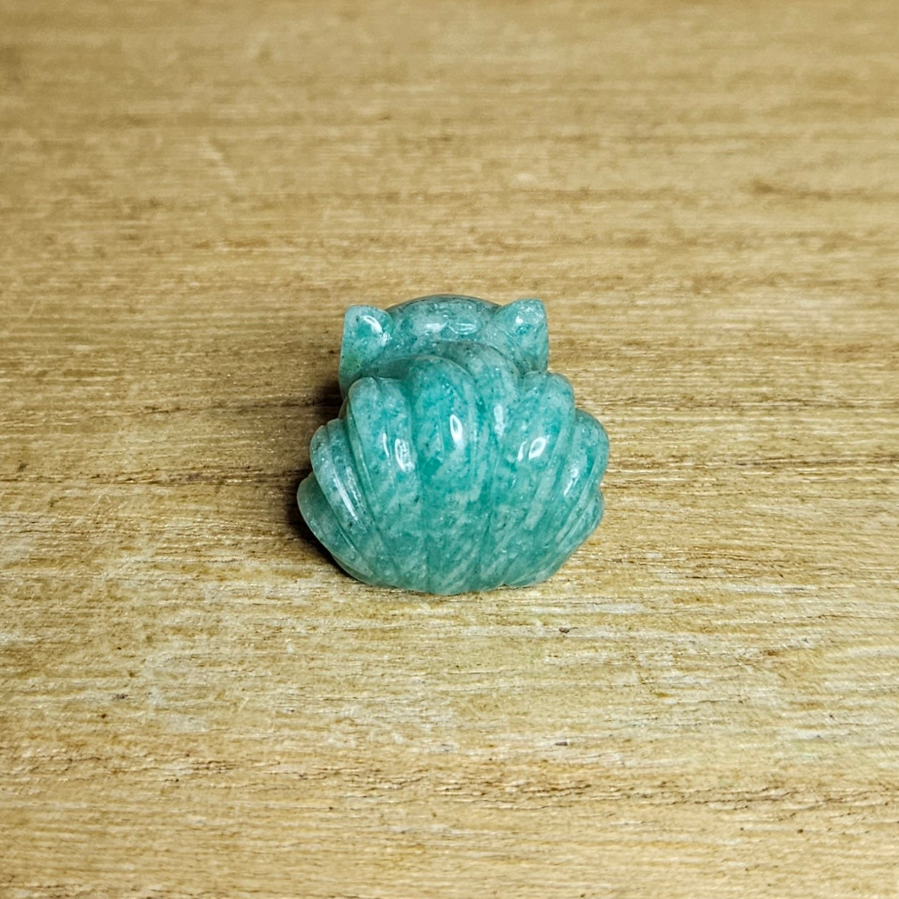 Amazonite Ninetail Fox Carving.