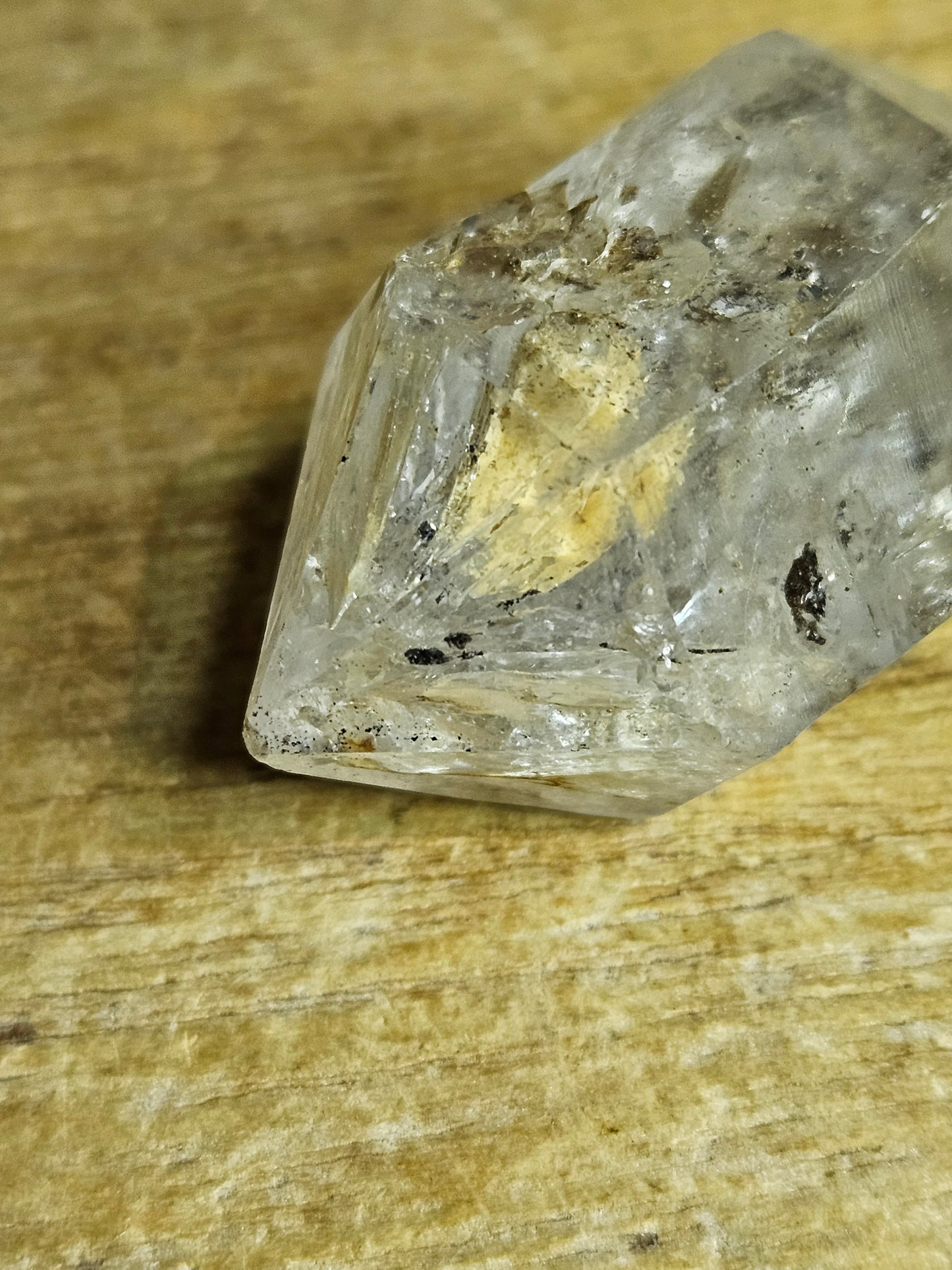 Skeleton Quartz With Enhydro Inclusions.