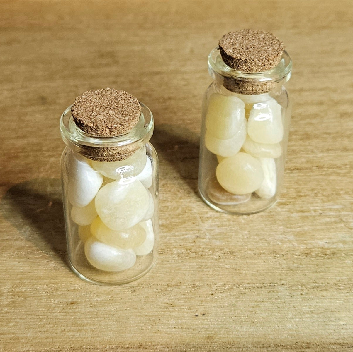 Yellow Calcite Crystal Chip Jar.