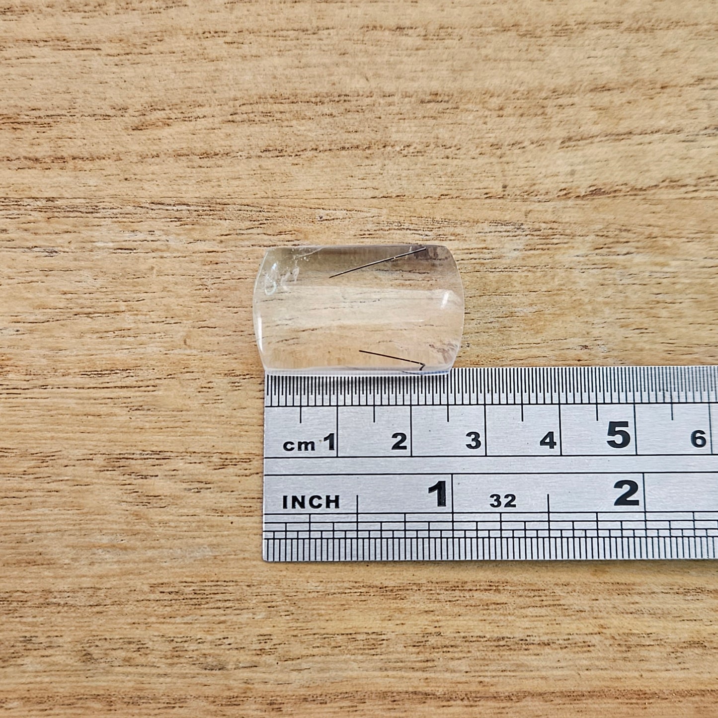 Rutilated Quartz Rectangle Cabochon.