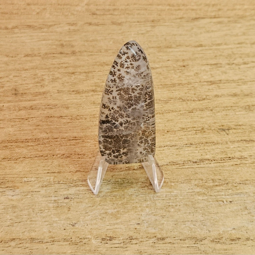 Dendritic Rose Quartz Cabochon.