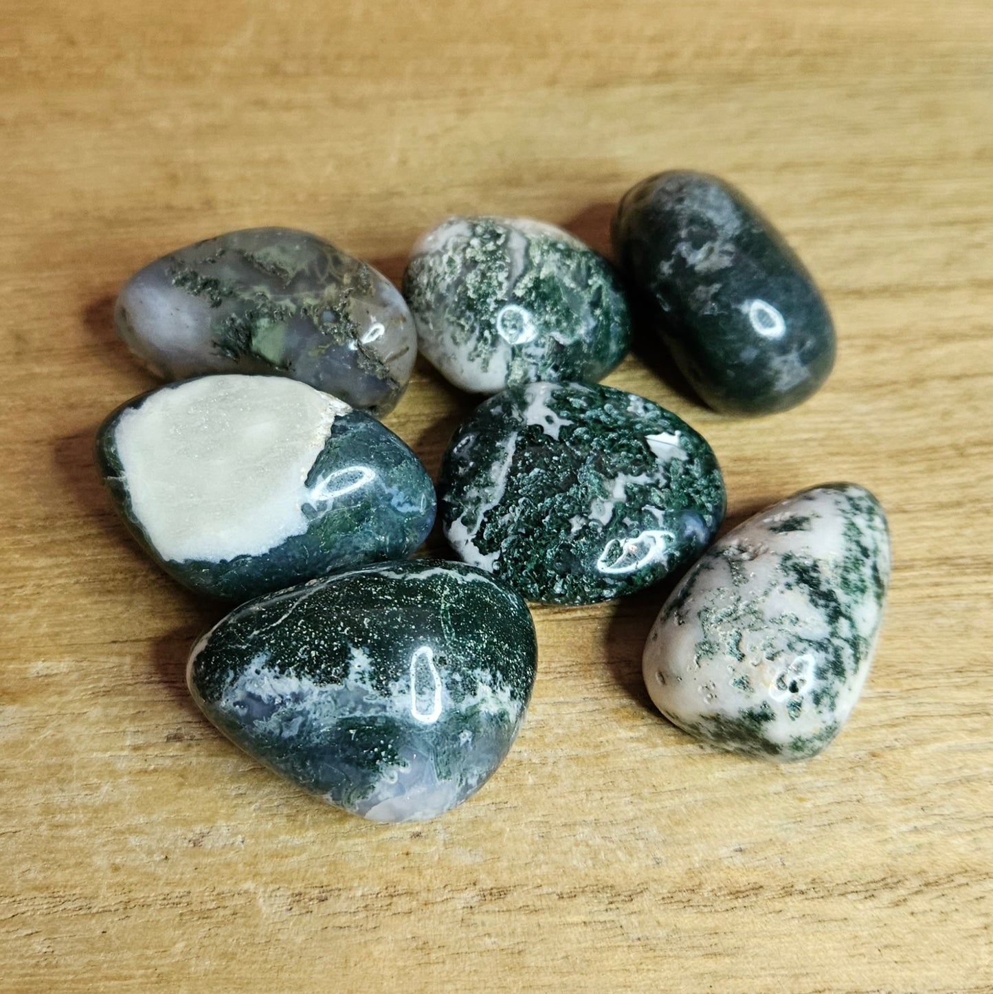 Moss Agate Tumble.