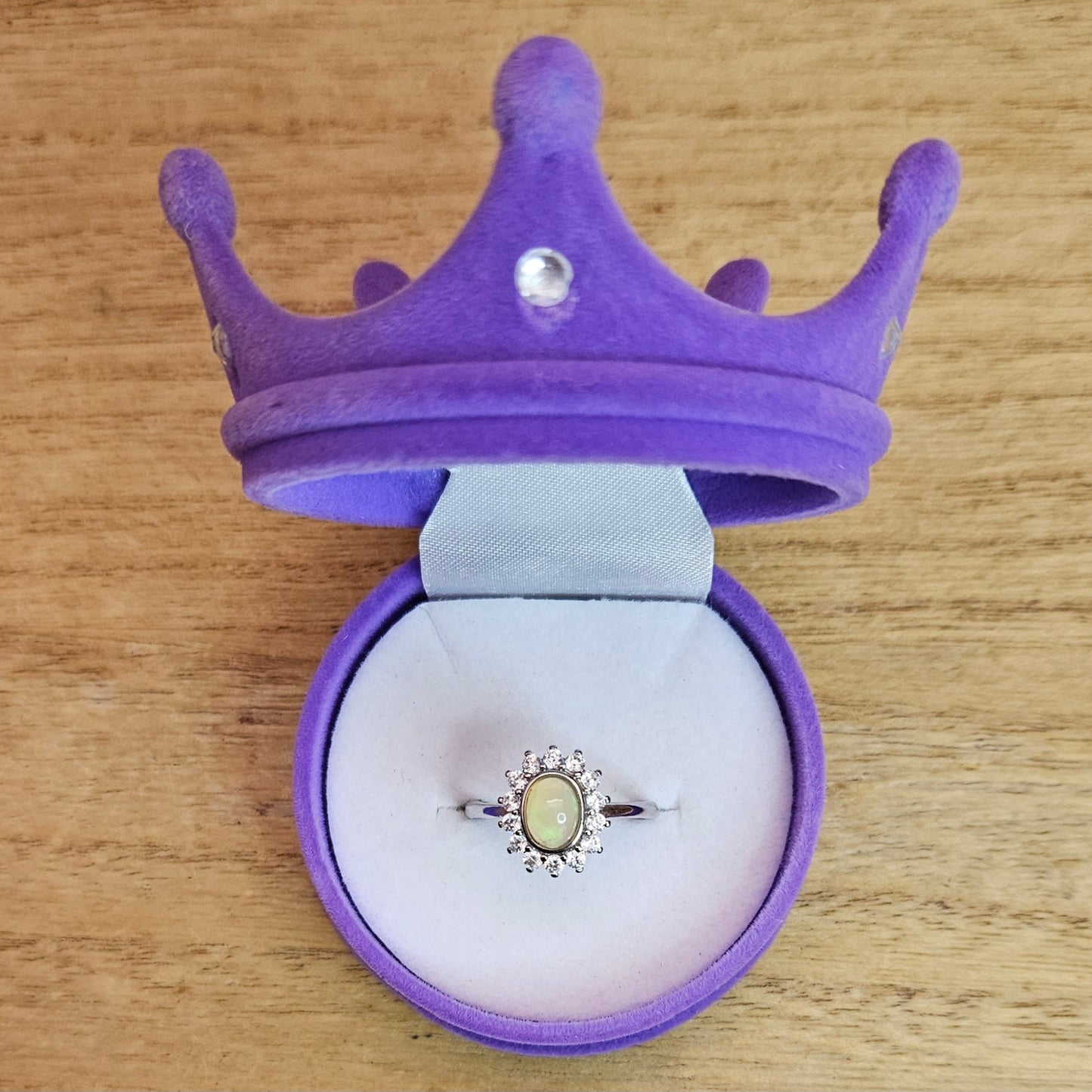 Opal Oval Adjustable Ring.