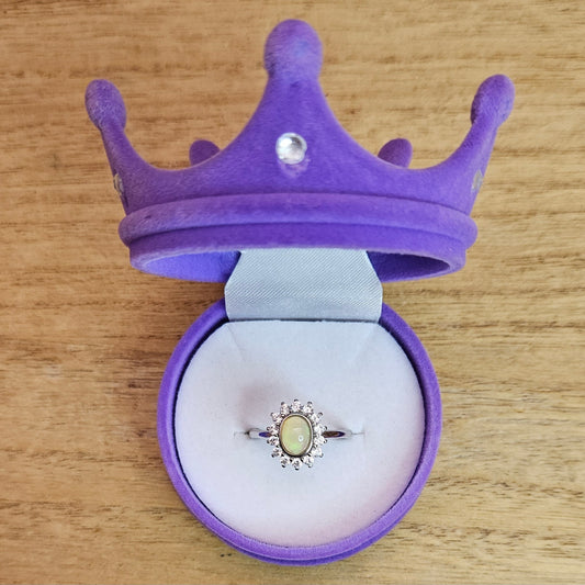 Opal Oval Adjustable Ring.