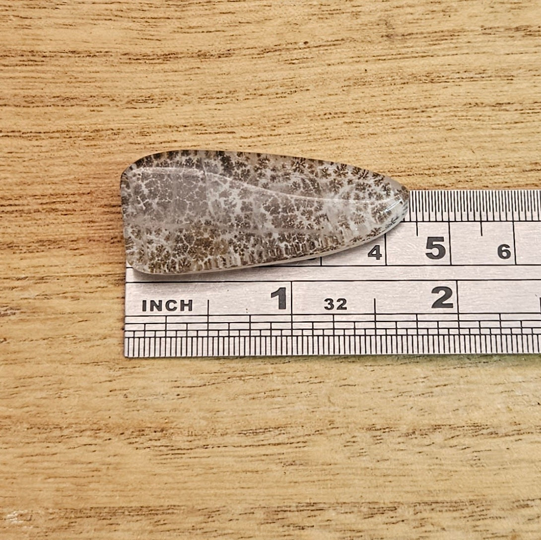 Dendritic Rose Quartz Cabochon.