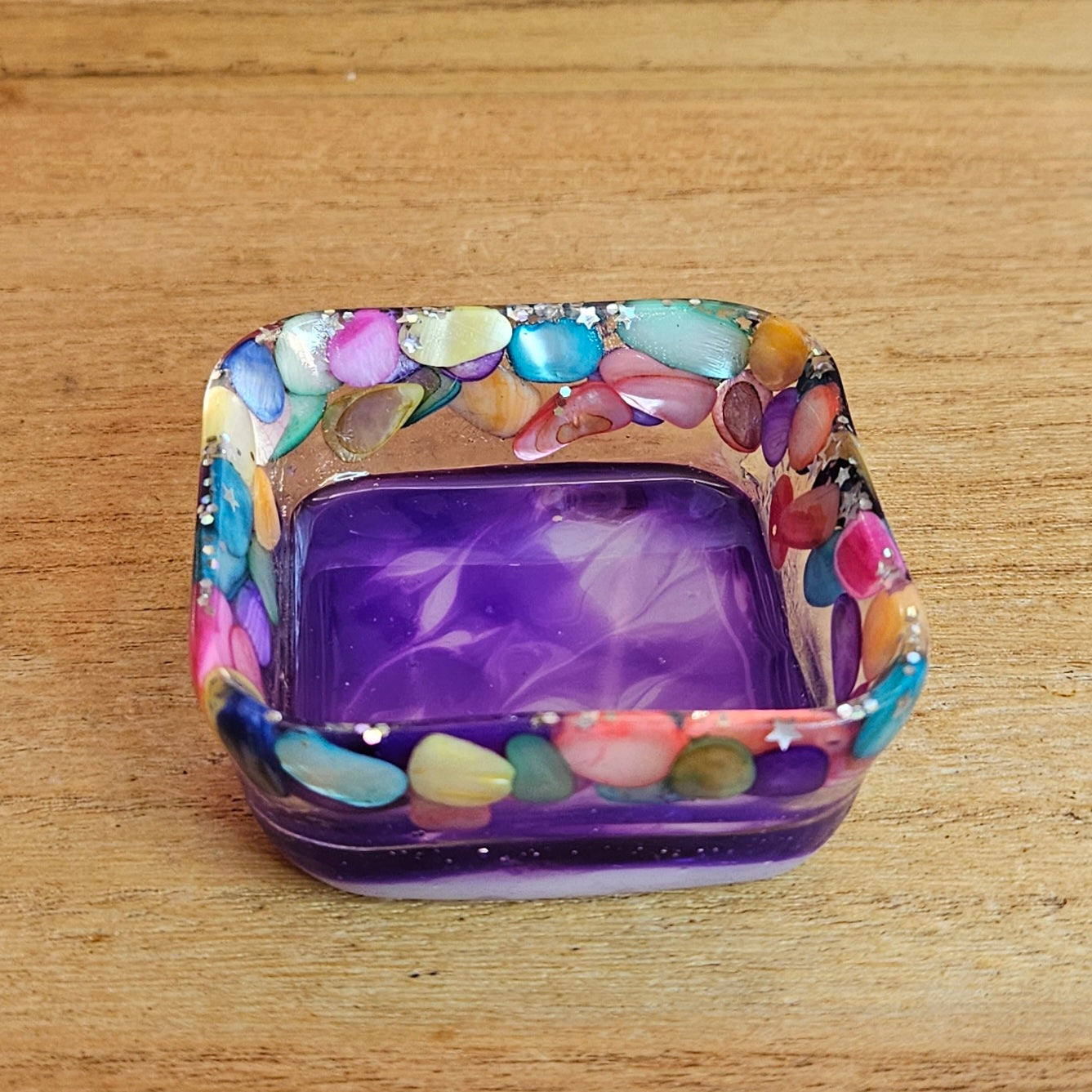 Rainbow Shell Trinket Dish.