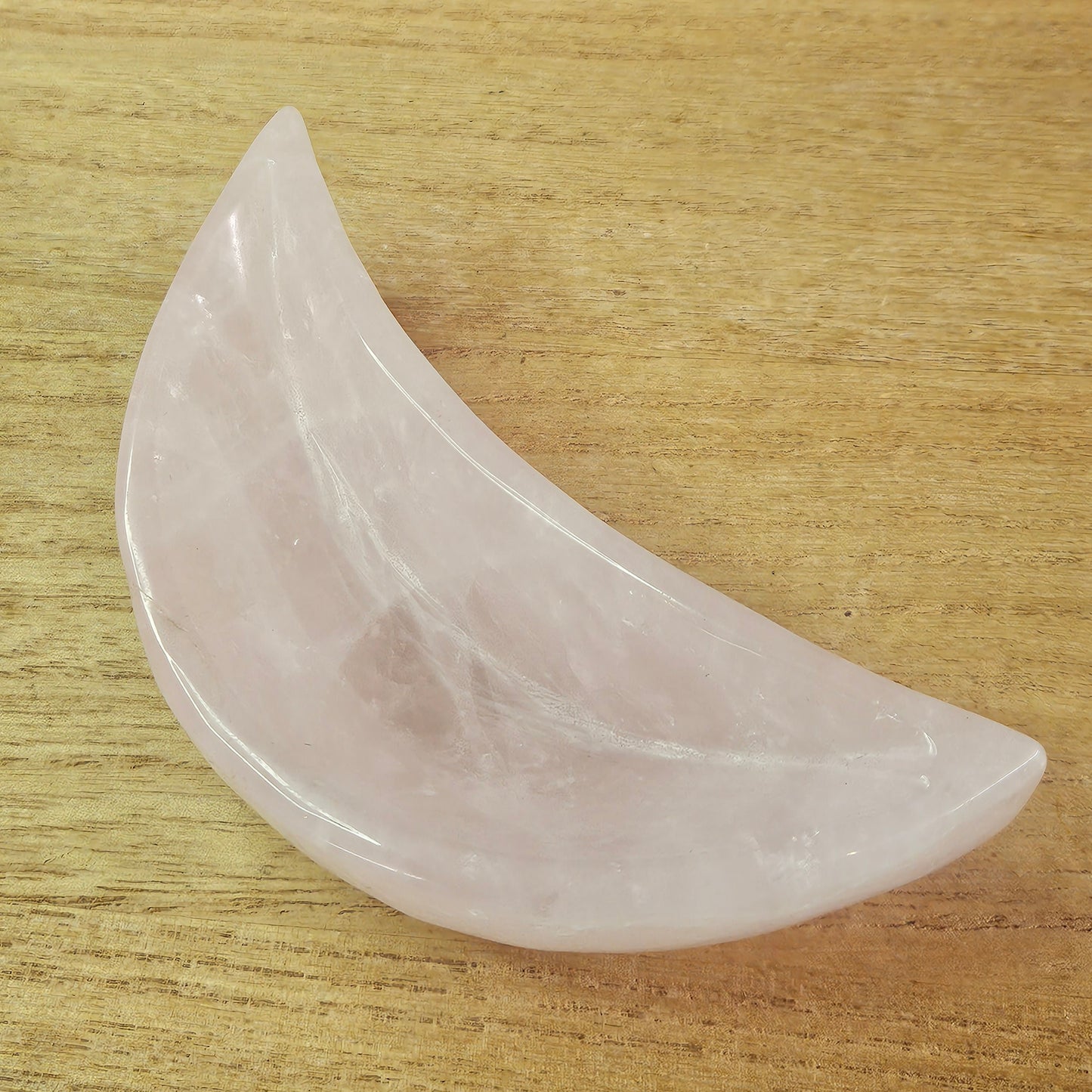 Rose Quartz Moon Trinket Bowl.