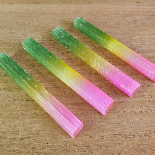 Rainbow Dyed Selenite Stick.