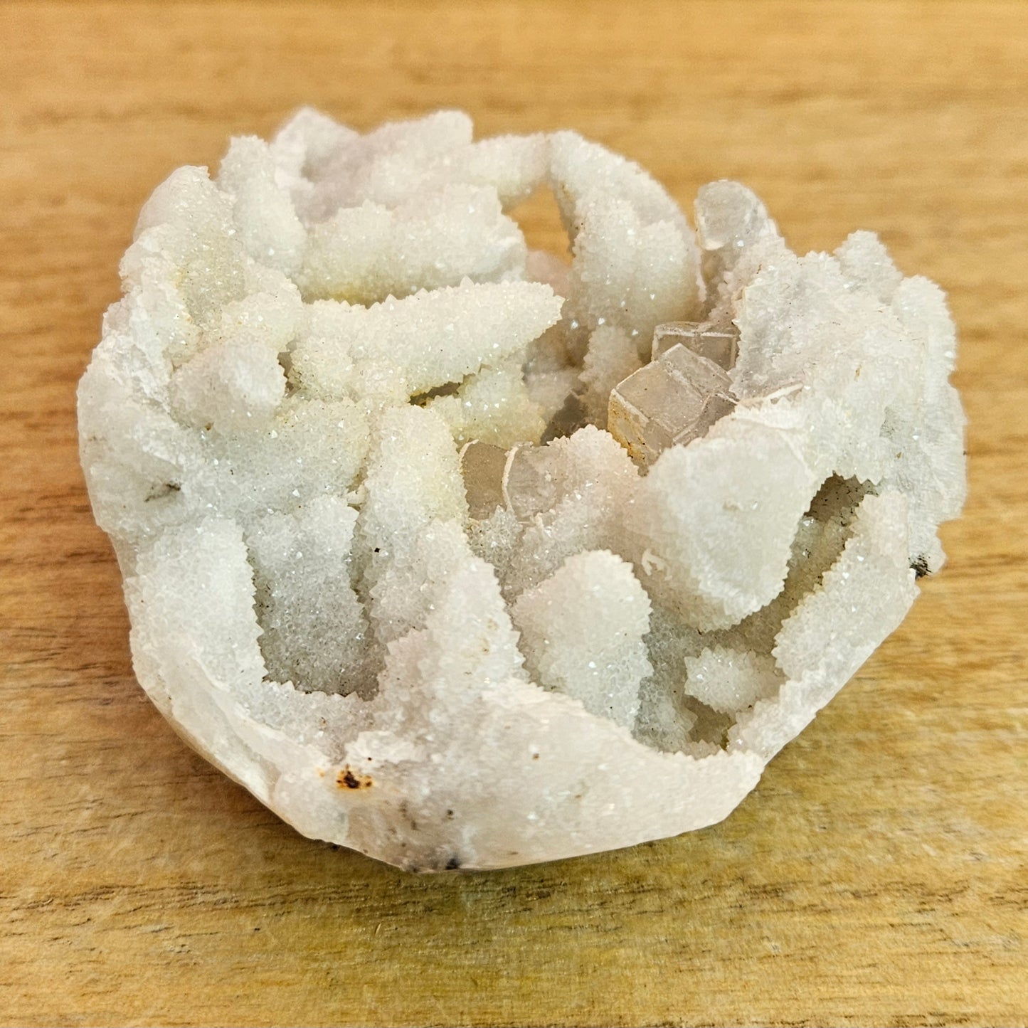 Quartz Stalactites with Cubic Fluorite.